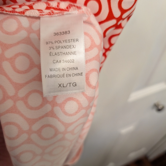 Mario Serrani Orange and White Patterned Dress - Picture 4 of 5